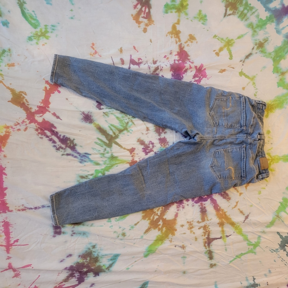 American Eagle Curvy Button Fly Split Hem Skinny … - image 4